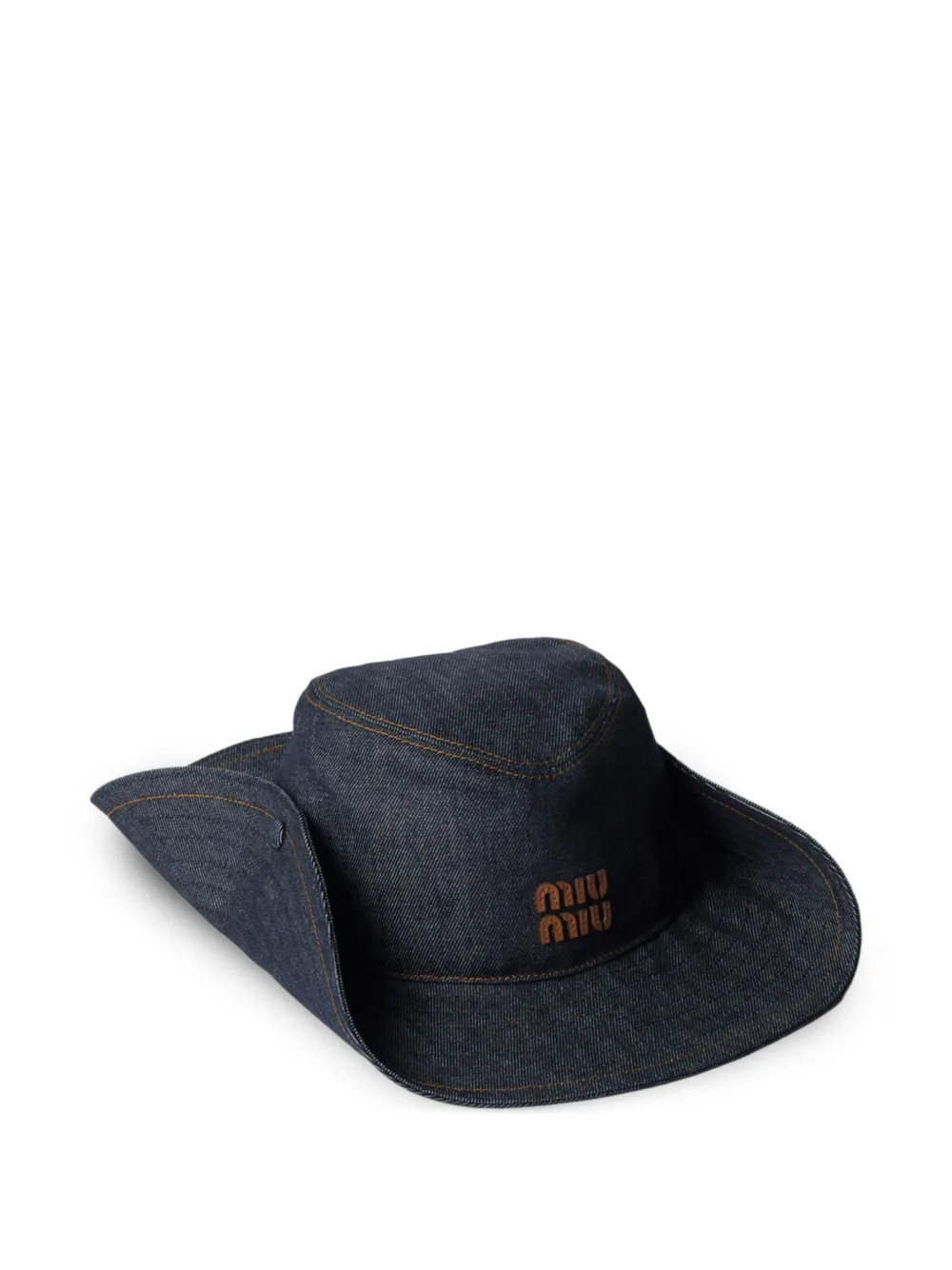 Miu Miu denim cowboy hat - Blue | Farfetch Global