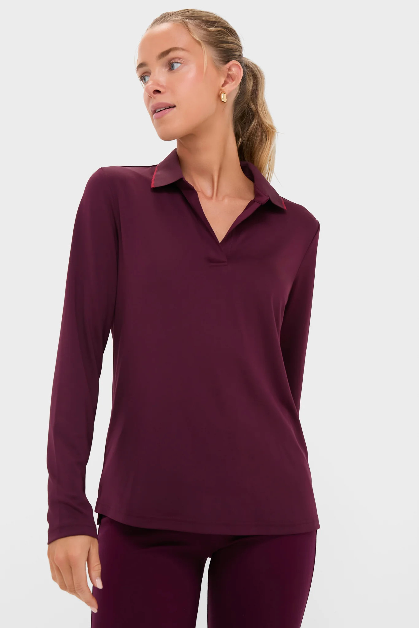 Winetasting Long Sleeve Performance Jersey Caroline Polo | Tuckernuck (US)