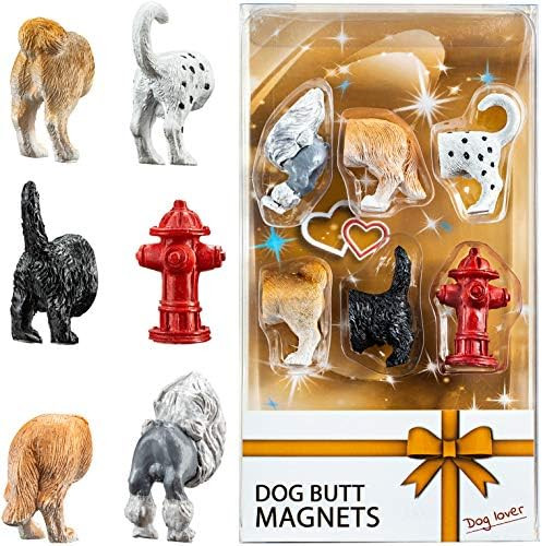 Dog Butt Animal Refrigerator Magnets -Ready Gift Set of 6 for Dog and Animal Lovers - Home and Of... | Amazon (US)