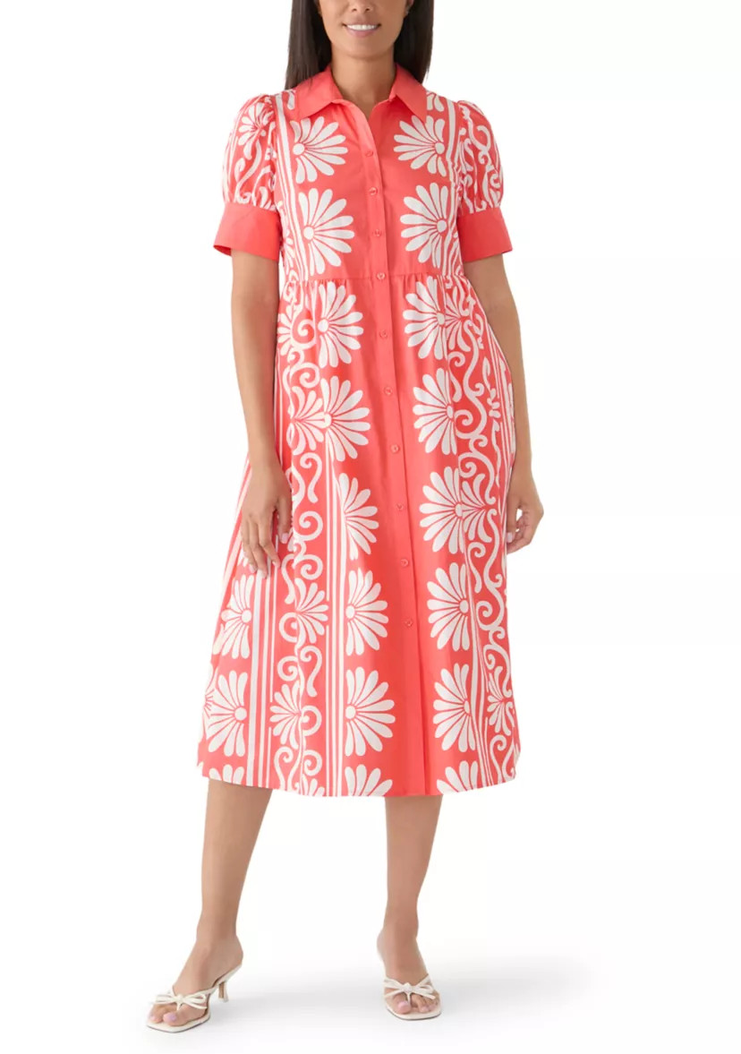 Women's Puff Sleeve Button Front Maxi Dress | Belk