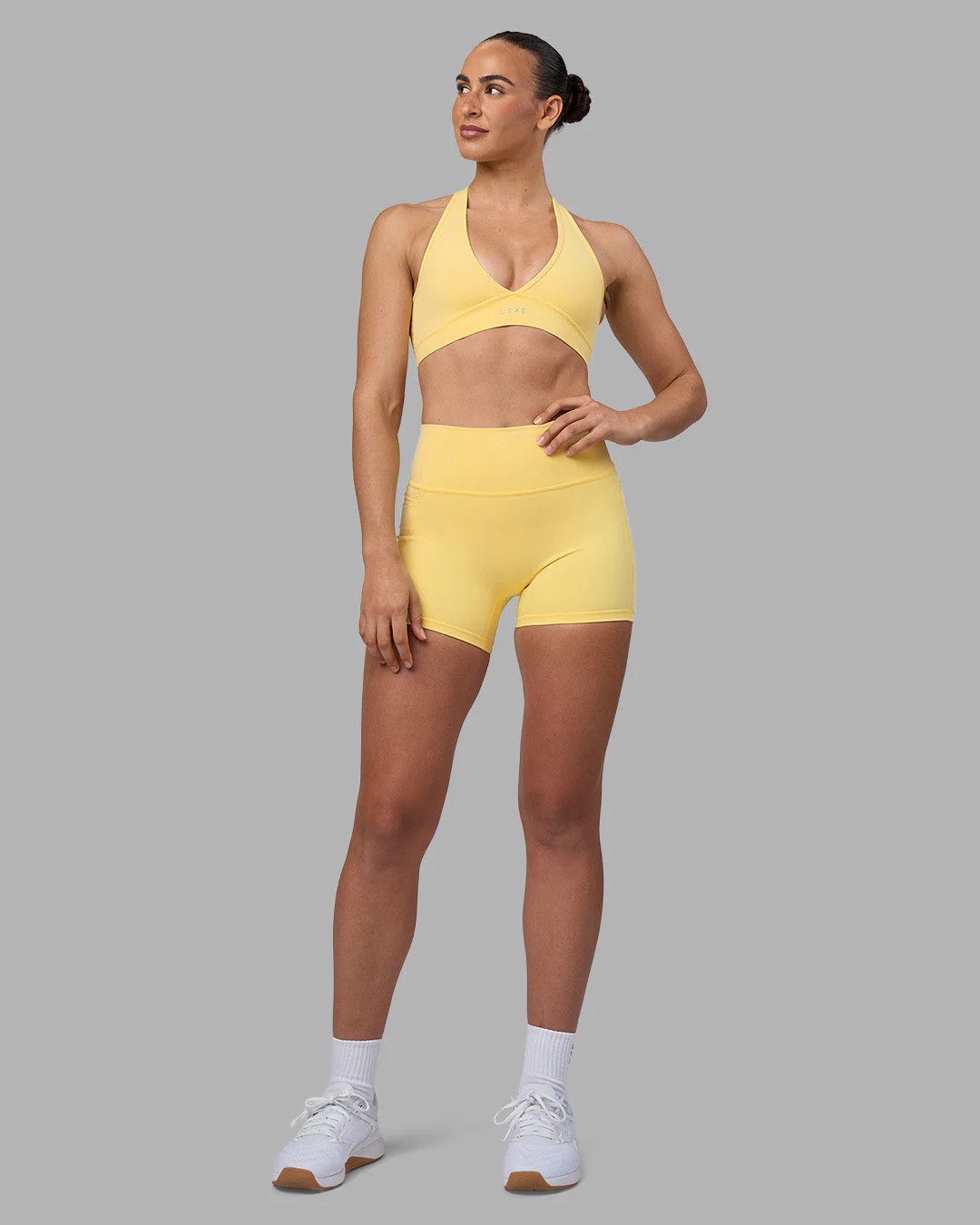 Fusion Ultra High-Rise 4" Short Pockets - Lemon | LSKD | LSKD