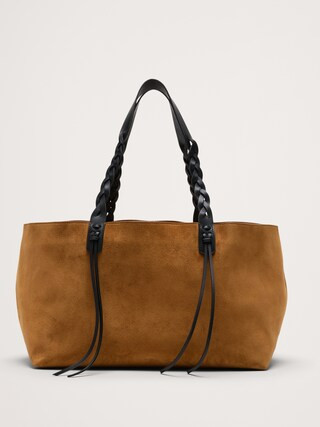 Large Leather East-West Tote | Banana Republic (CA)