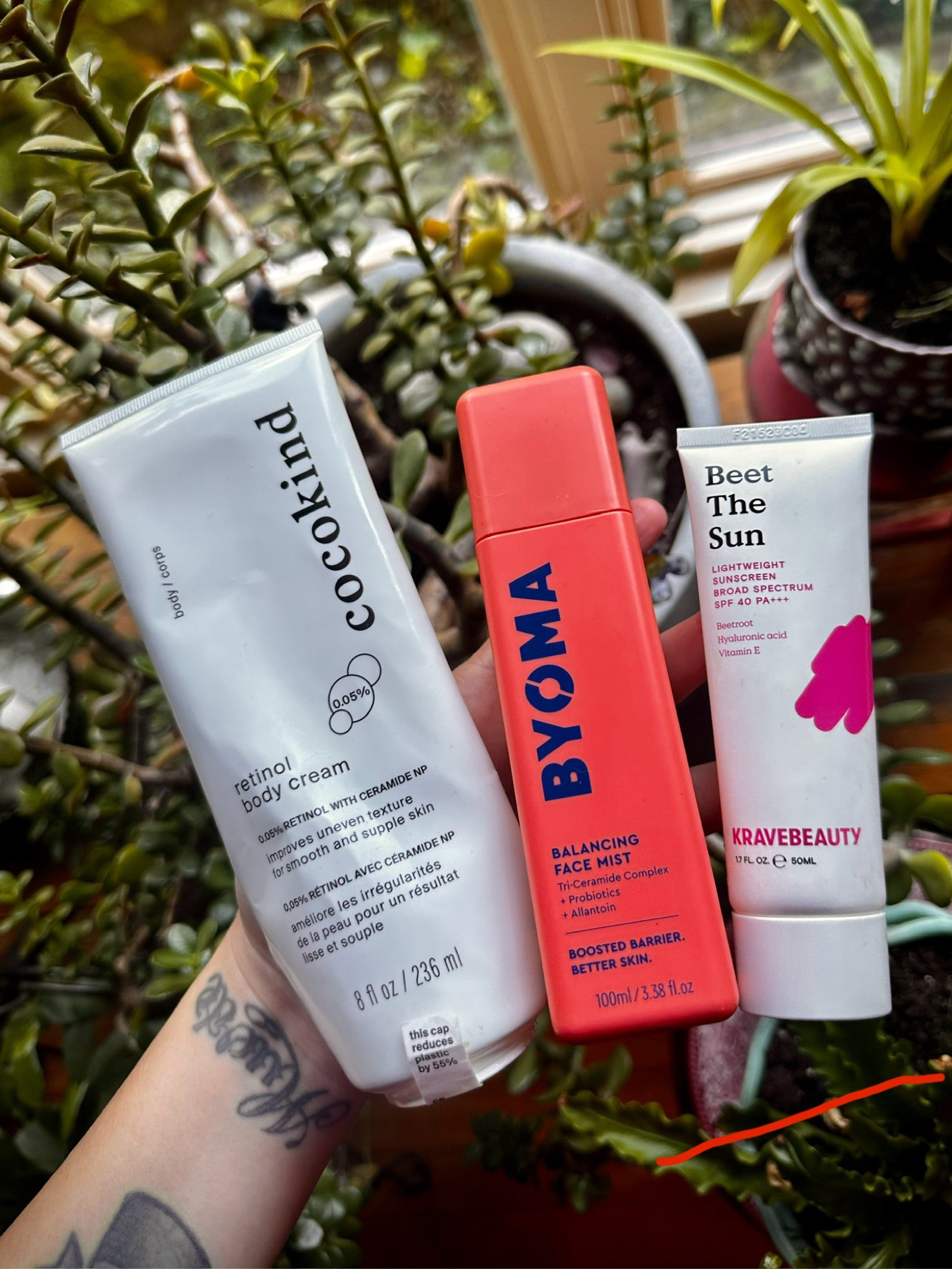 EMPTIES! Love all of these and would use again. All vegan and cruelty free. 

Cocokind Retinol Body Cream (gifted)
Byoma Balancing Face Mist
Krave Beauty Beet the Sun SPF (gifted)


#LTKFindsUnder50 #LTKBeauty