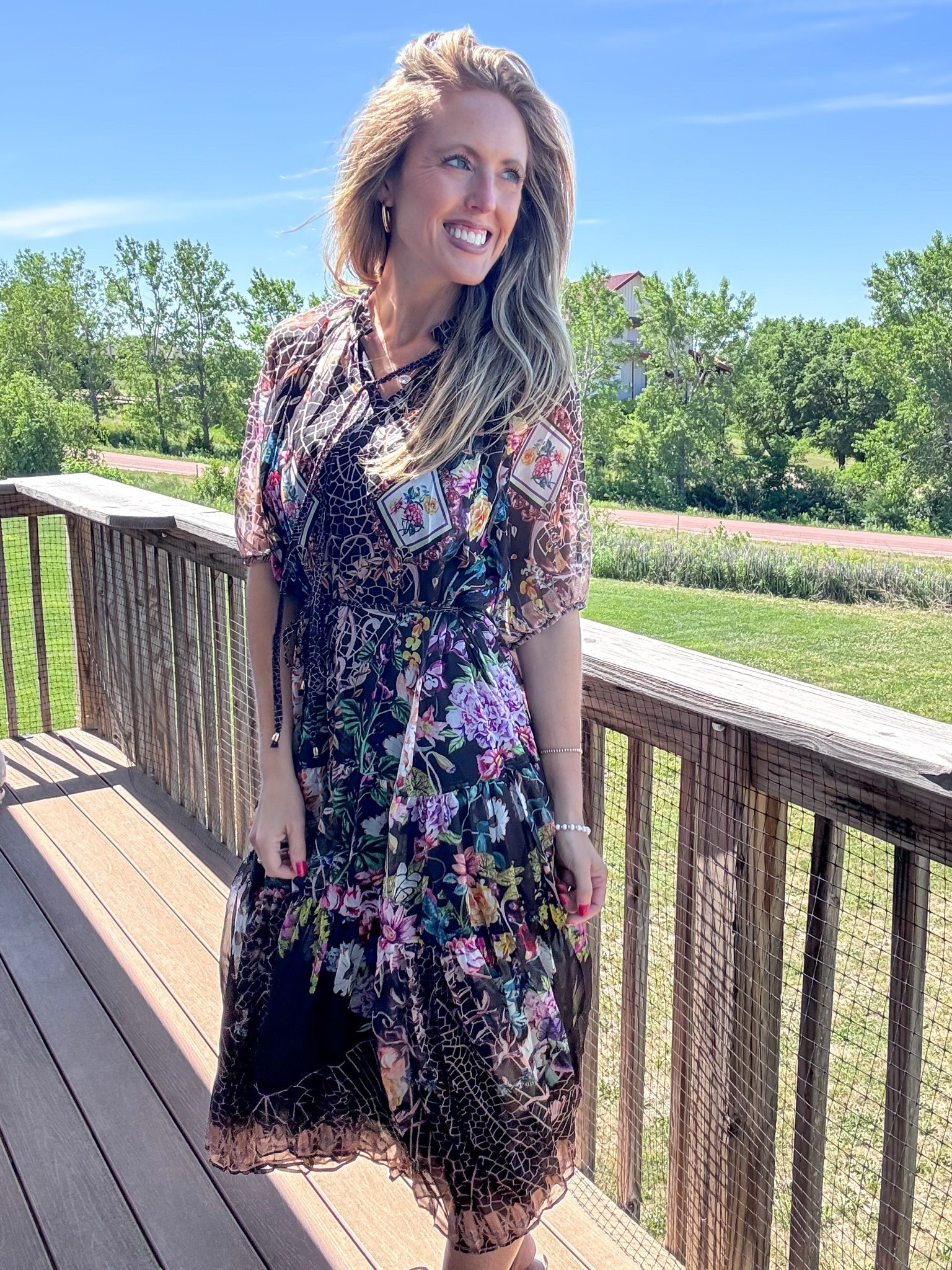 This flowy, print, chiffon dress is absolutely stunning! 🖤💕💚 I can’t get over how pretty the colors are and the lightweight flowy fit! Color shown out of stock but linking this dress in 2 other beautiful colors! Wearing a small.

As an Amazon Influencer I earn commission on qualifying purchases.

Mom style, spring maxi dress, wedding guest dress, beautiful maxi dress, unique dress, fun dress styles, spring fashion, summer dresses, summer styles 2026

#LTKootd #LTKOver40 #LTKMidsize