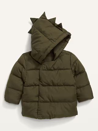 Frost-Free Dinosaur Critter-Hood Puffer Jacket for Baby | Old Navy (US)