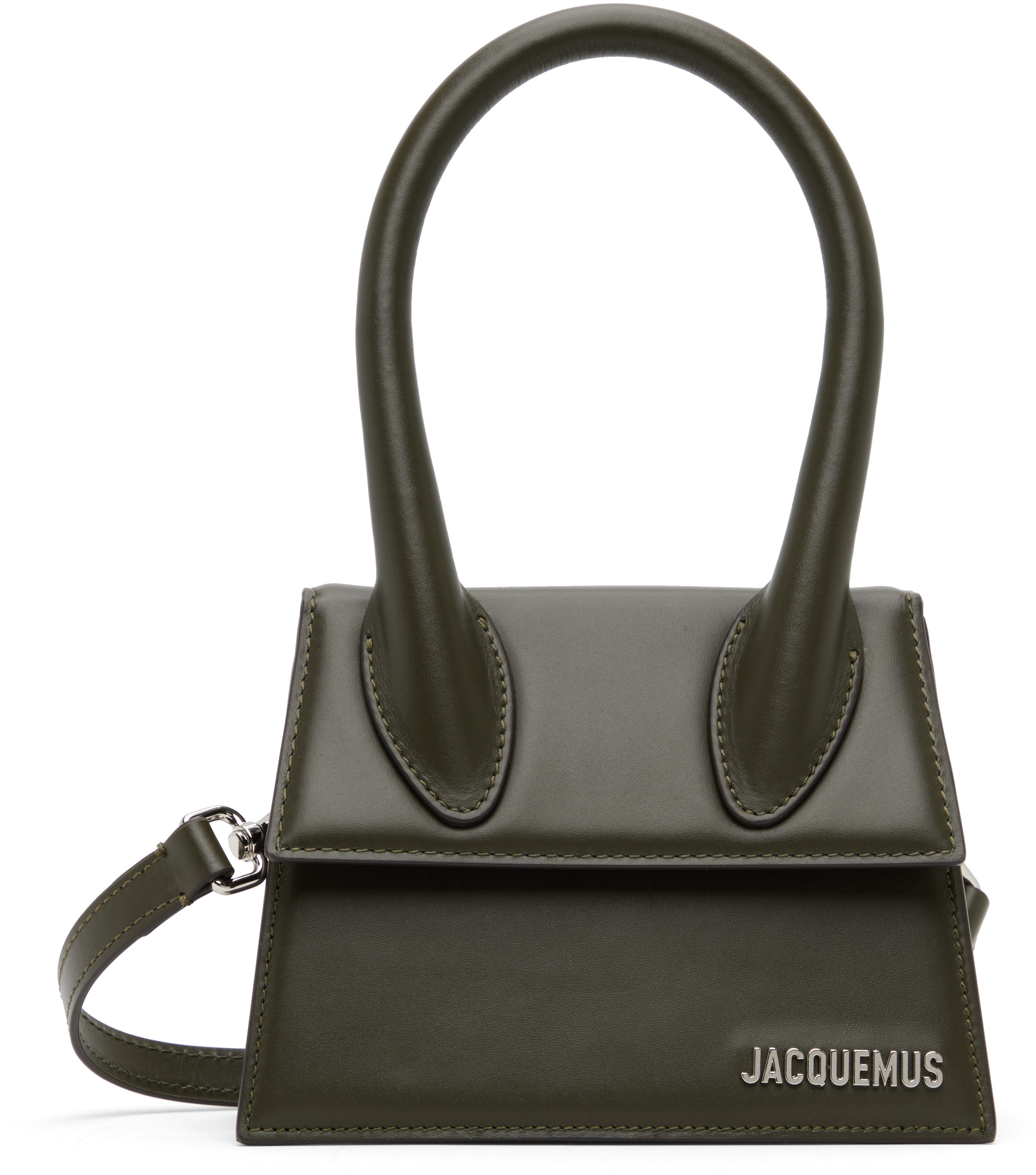 JACQUEMUS Green 'The medium Chiquito' Bag | SSENSE