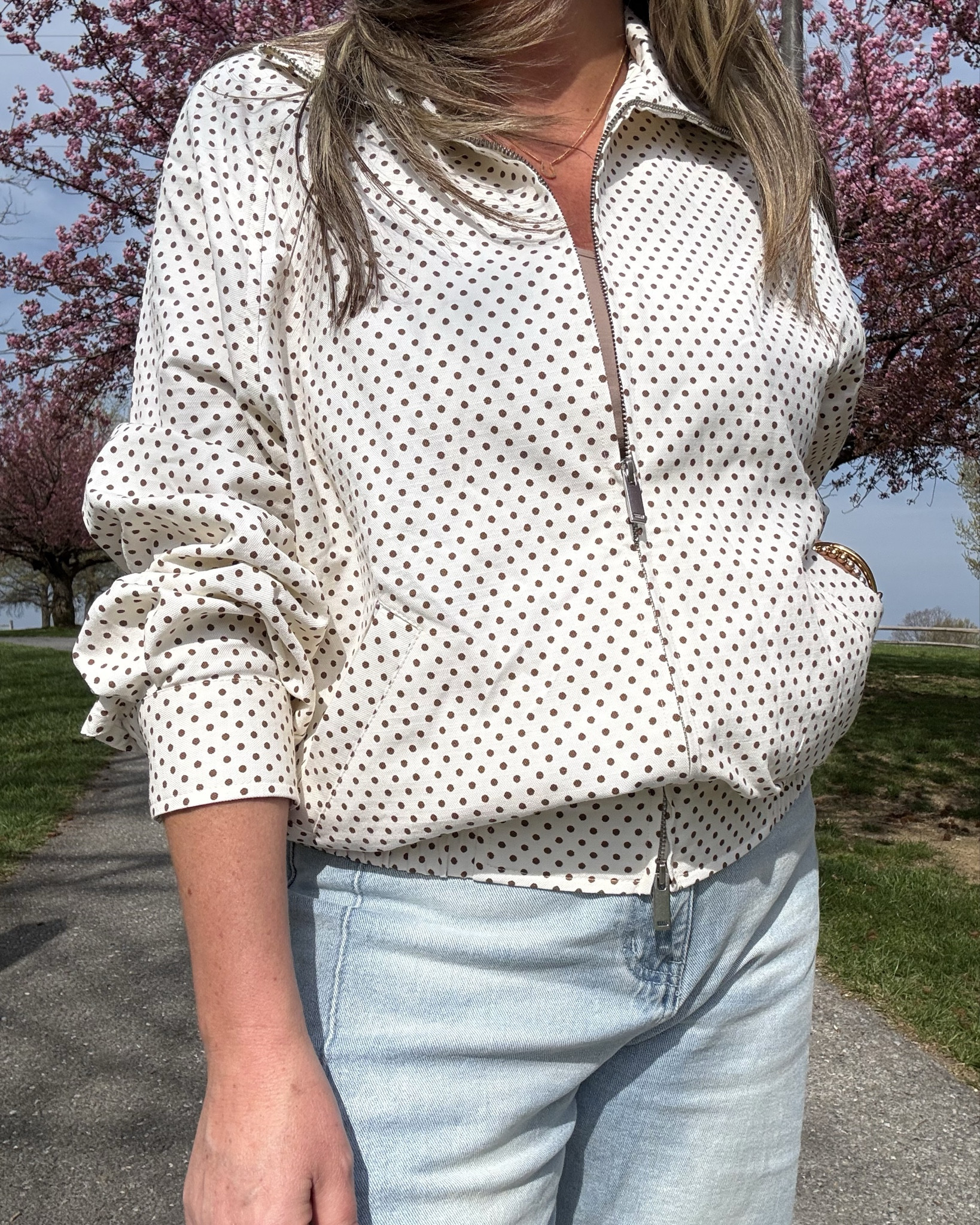 Adorable polka dot bomber jacket from @Target 🎯

This is a hot 🔥item! So cute and lightweight, perfect for Spring & Summer!
Don’t sleep on this one, it will sell out quick! 

#LTKootd #LTKOver40 #LTKActive