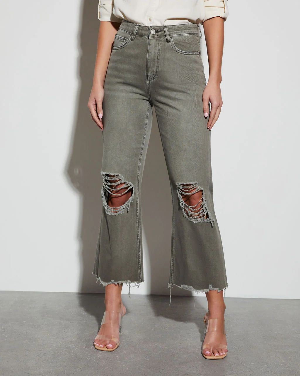 Romani Distressed Crop Jeans | VICI Collection