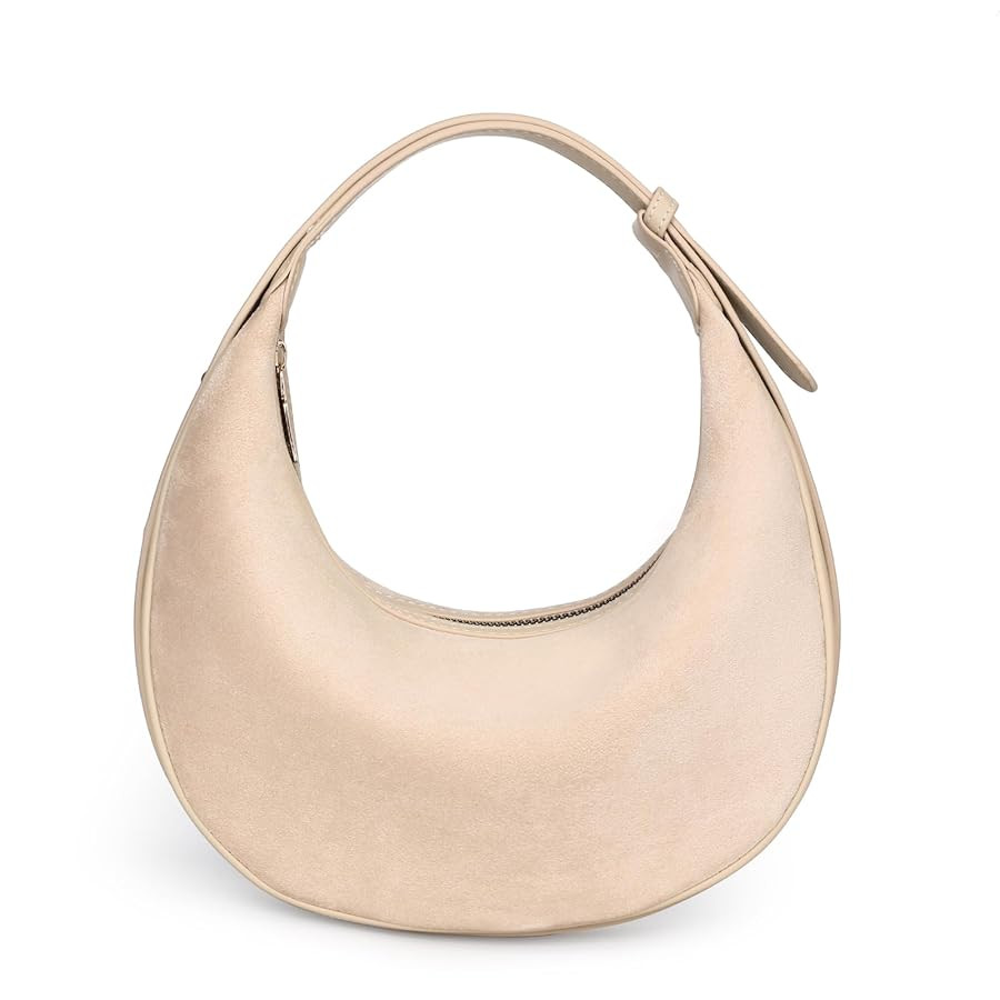 Herald Suede Crossbody Bag for Women, Vintage Hobo Handbag Crescent Shoulder Purses with Adjustab... | Amazon (US)