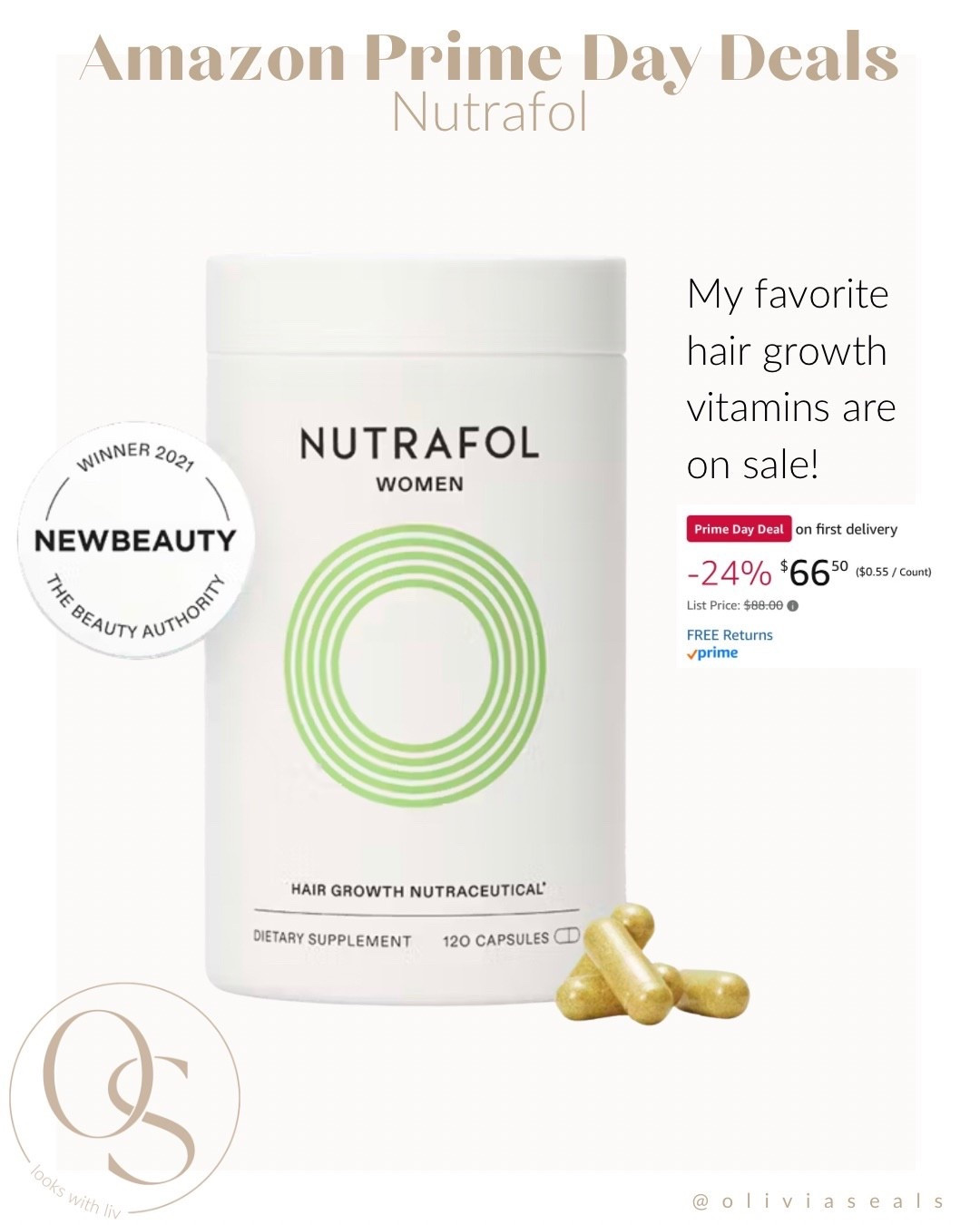 My favorite hair growth vitamins are 24% off for Amazon Prime Day!
Nutrafol has helped my hair with shedding, thinning, and overall hair strength. It’s the only supplement that has ever given my hair noticeable results and it’s backed by clinical studies. If you’ve been thinking about trying it, now’s the time. ✨

#LTKFindsUnder100 #LTKBeauty #LTKSaleAlert