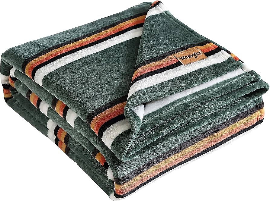 Wrangler Blanket Ultra Soft Plush Fleece, Cozy Home Decor for Bed or Couch, King, Western Saddle ... | Amazon (US)