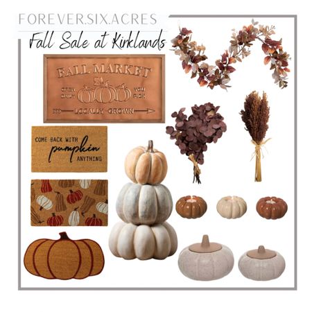 Fall home decor, outdoor decor, fall door mat, fall stems, pumpkin candle, fall garland, pumpkin jar , fall copper sign , living room decor, kitchen decor, porch decor 

#LTKsalealert #LTKSeasonal #LTKunder50