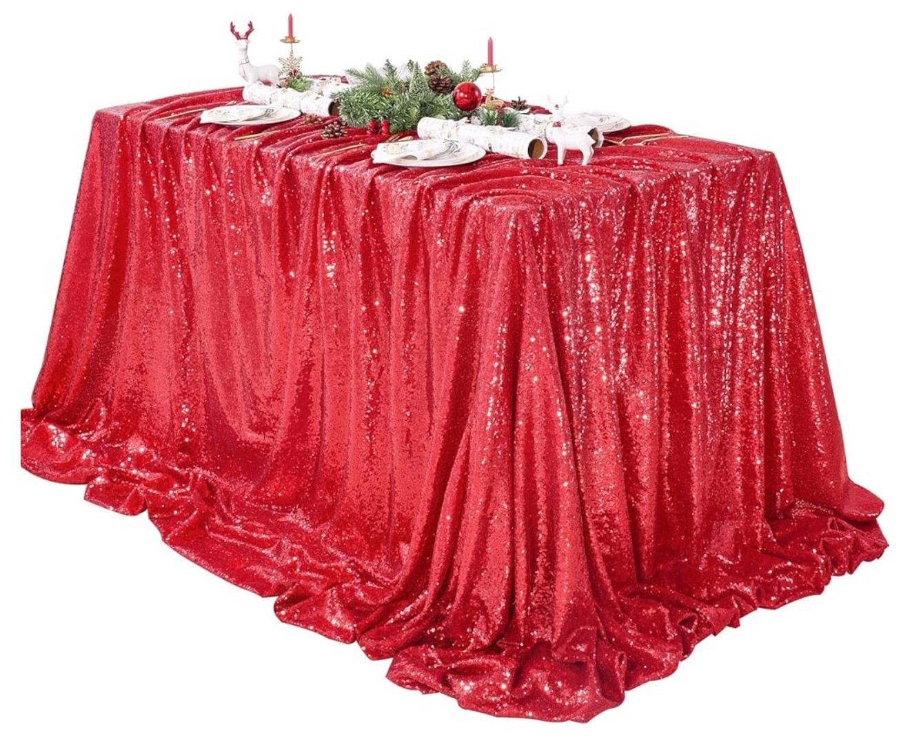 Great sequin tablecloth 

#LTKFamily #LTKHome #LTKParties
