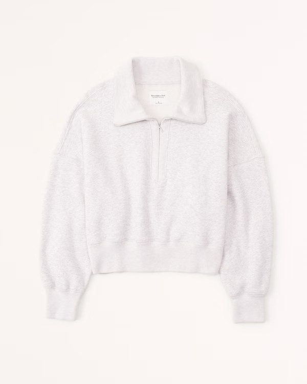 Women's Essential Sunday Drama Collar Half-Zip | Women's Tops | Abercrombie.com | Abercrombie & Fitch (US)