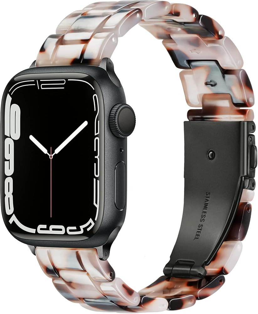 Lightweight Resin Band For Apple Watch Series 11 10 SE 9 8 7 6 5 4 3 2 1 Ultra 3 2, Fashion Adjus... | Amazon (US)