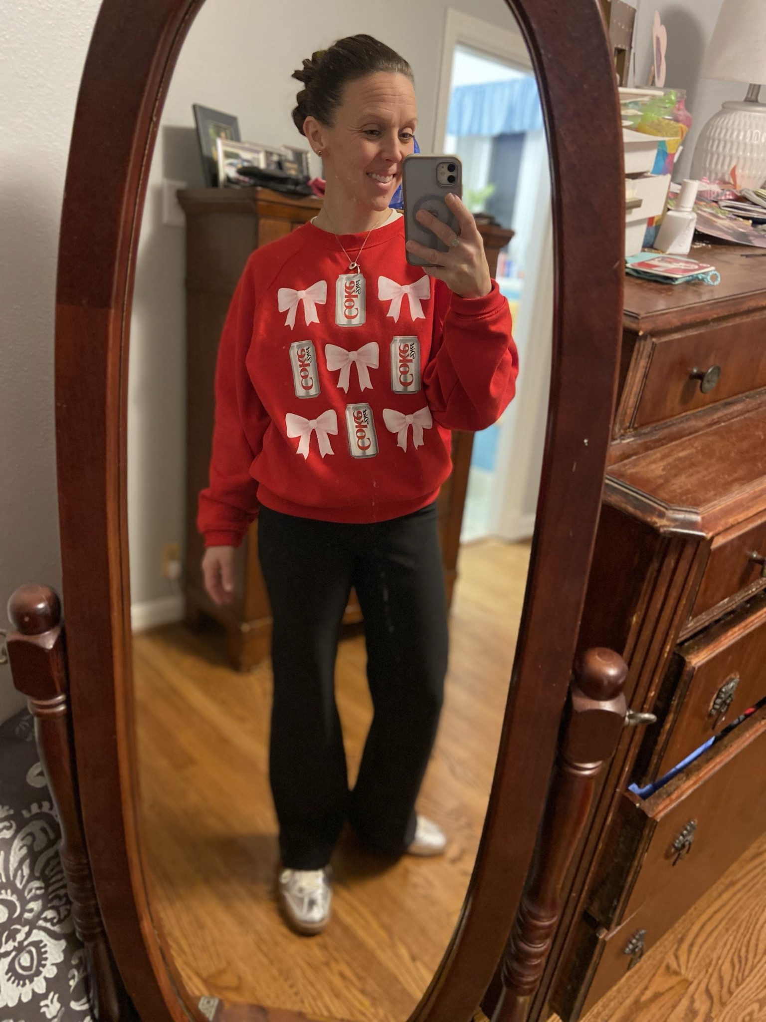 On sale $30 - Love the coziness of this sweatshirt. It’s an oversized fit - the top is bigger than typical, but the waist/bottom fits normal.  I originally sized down, but I didn’t like how short it was, so I returned that and sized back to regular size. 

#dietcoke #bestiegift #oldnavy #salefinds #walmart #tennisshoes #under15 #LTKSaleAlert 


#LTKSeasonal #LTKU #LTKOver40