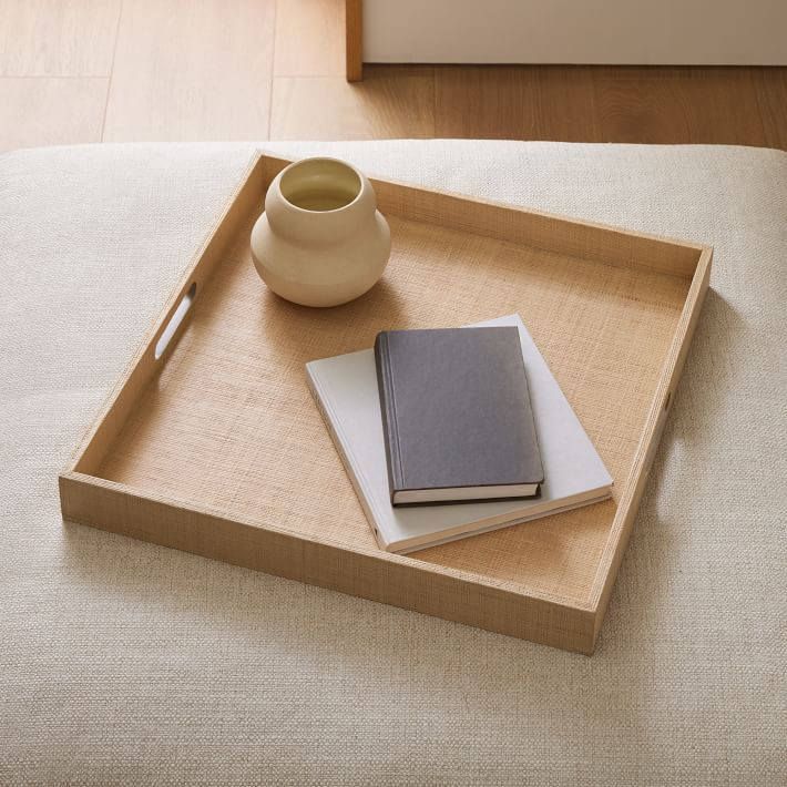 Woven Linen Tray | West Elm (US)