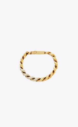 two-tone chain bracelet in metal | Saint Laurent Inc. (Global)
