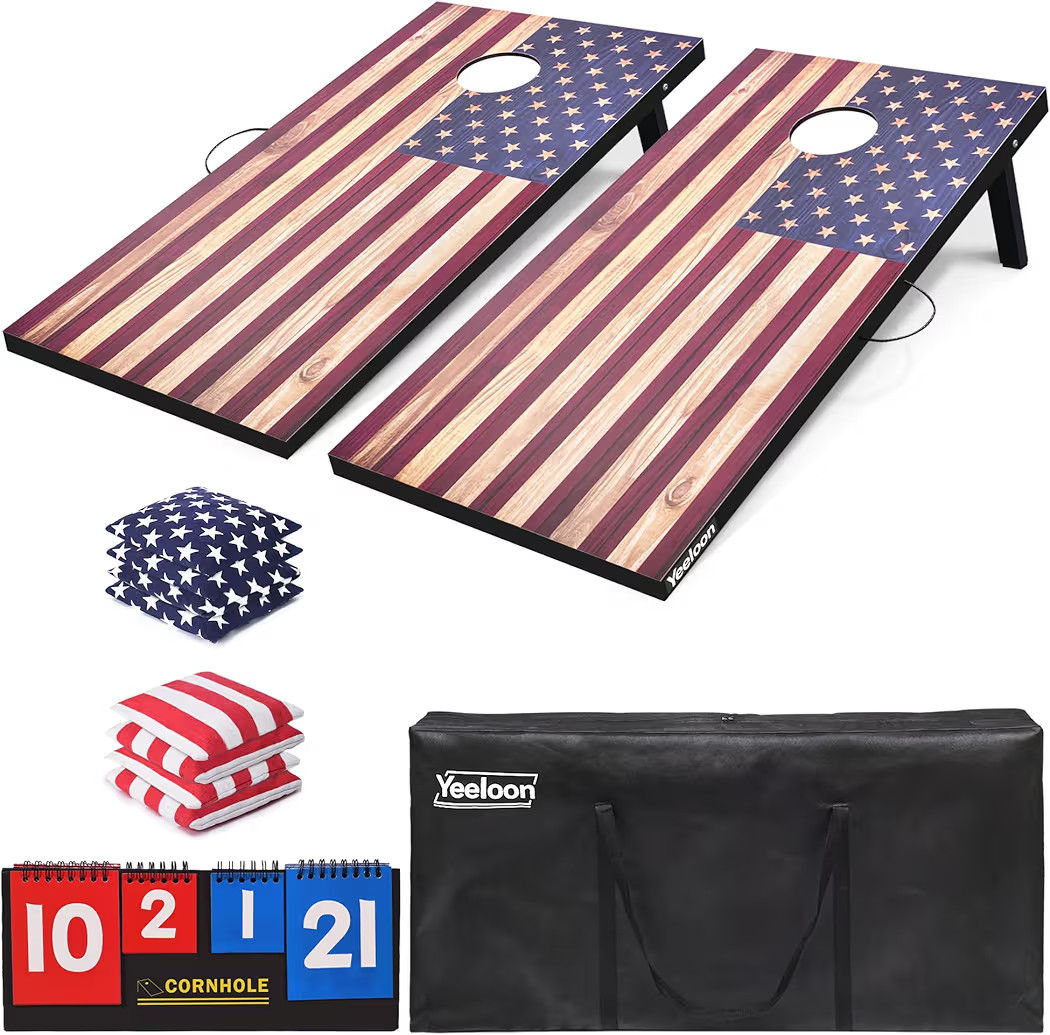Cornhole Set, Tailgate/Regulation Size Cornhole Boards with 8 Bean Bags and Carrying Case, 3x2/4x... | Amazon (US)