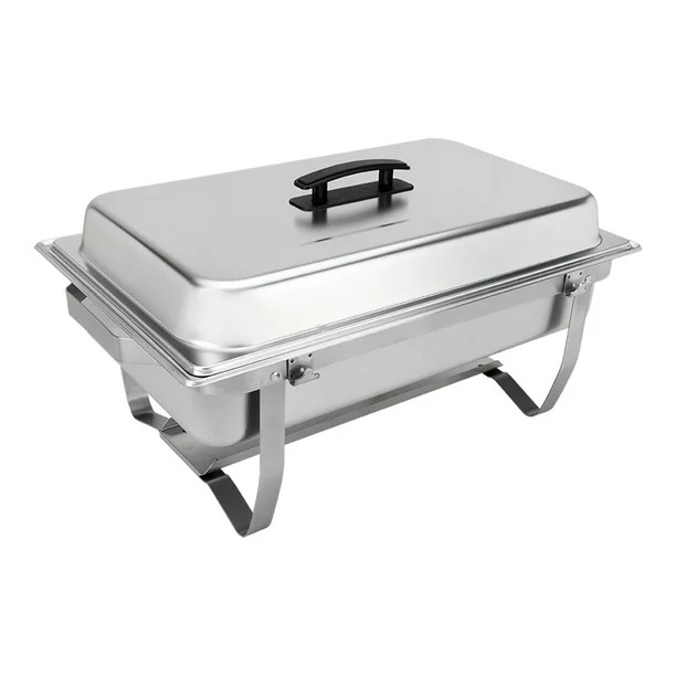 Sterno 70153 Foldable Frame Buffet Chafer Set, 8-Quart, Stainless Steel Finish | Walmart (US)
