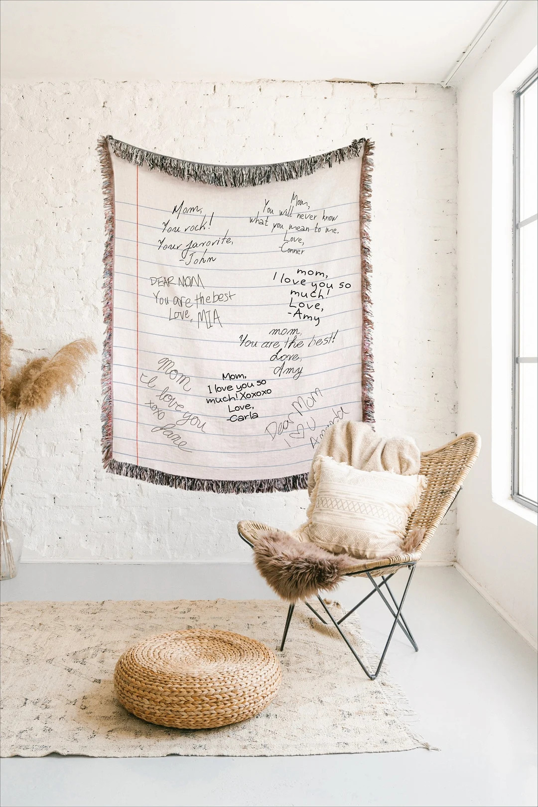 LETTER BLANKET Group Gift Personalized Gift Love Birthday Gift For Mom Dad Grandma Woven Cotton Anni | Etsy (US)
