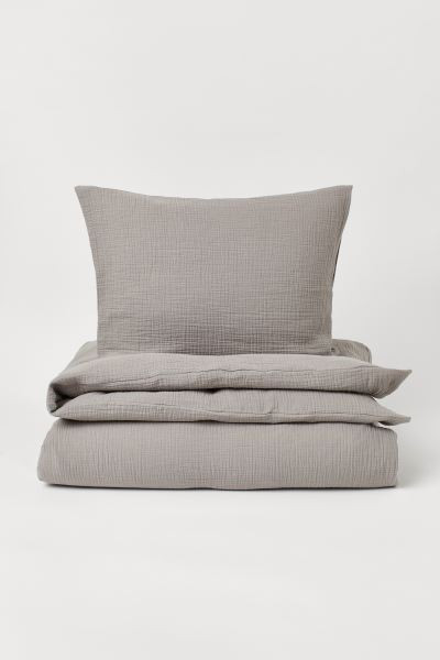 Muslin Twin Duvet Cover Set | H&M (US + CA)