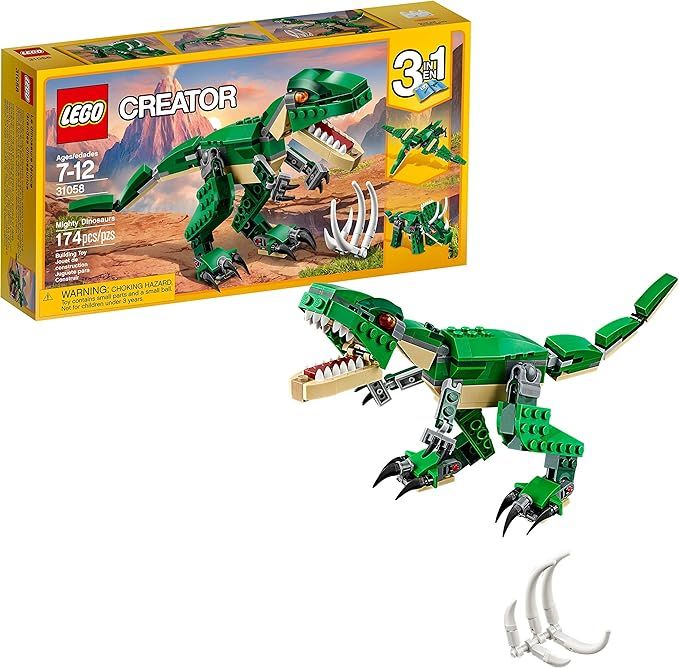 LEGO Creator 3in1 Mighty Dinosaurs 31058 Building Toy Set for Kids, Boys, and Girls Ages 7-12 (17... | Amazon (US)