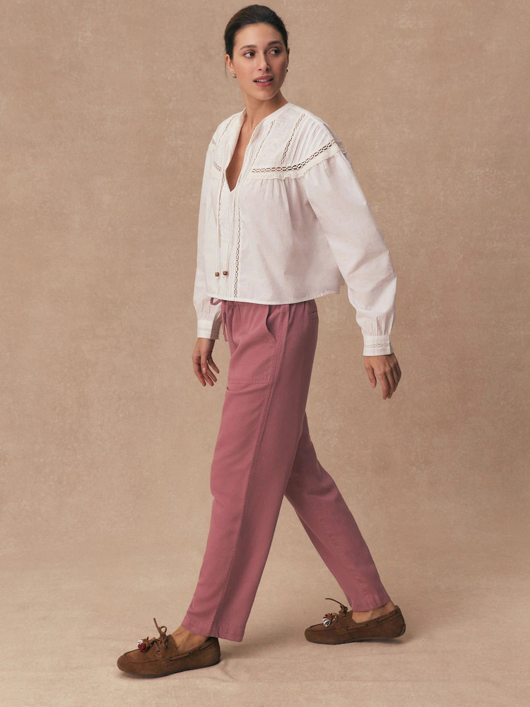 Roze - Tapered Leg Trousers with TENCEL\u2122 Lyocell | Next EU