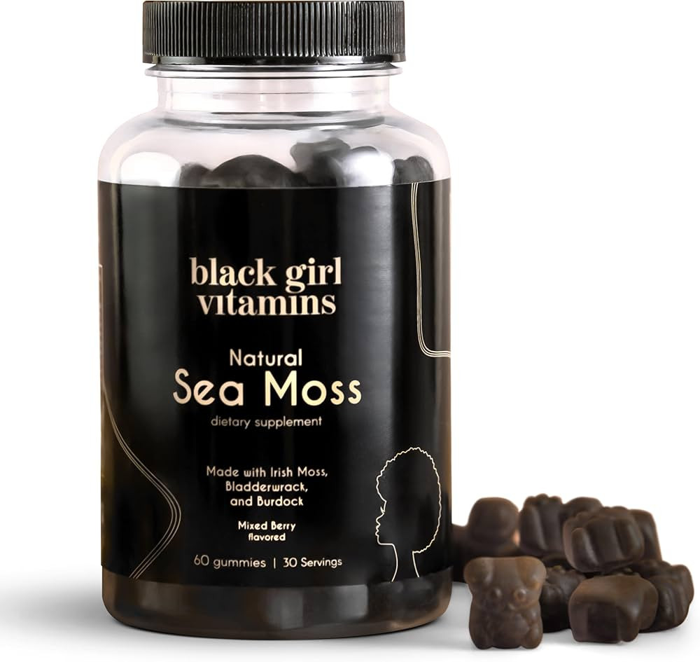 Black Girl Vitamins - Irish Sea Moss Gummies - SeaMoss + Bladderwrack & Burdock - 92 Minerals for... | Amazon (US)