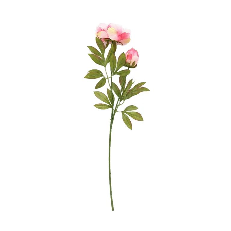 Mainstays 27" Tall Artificial Pink Peony Flower Indoor Stem - Walmart.com | Walmart (US)