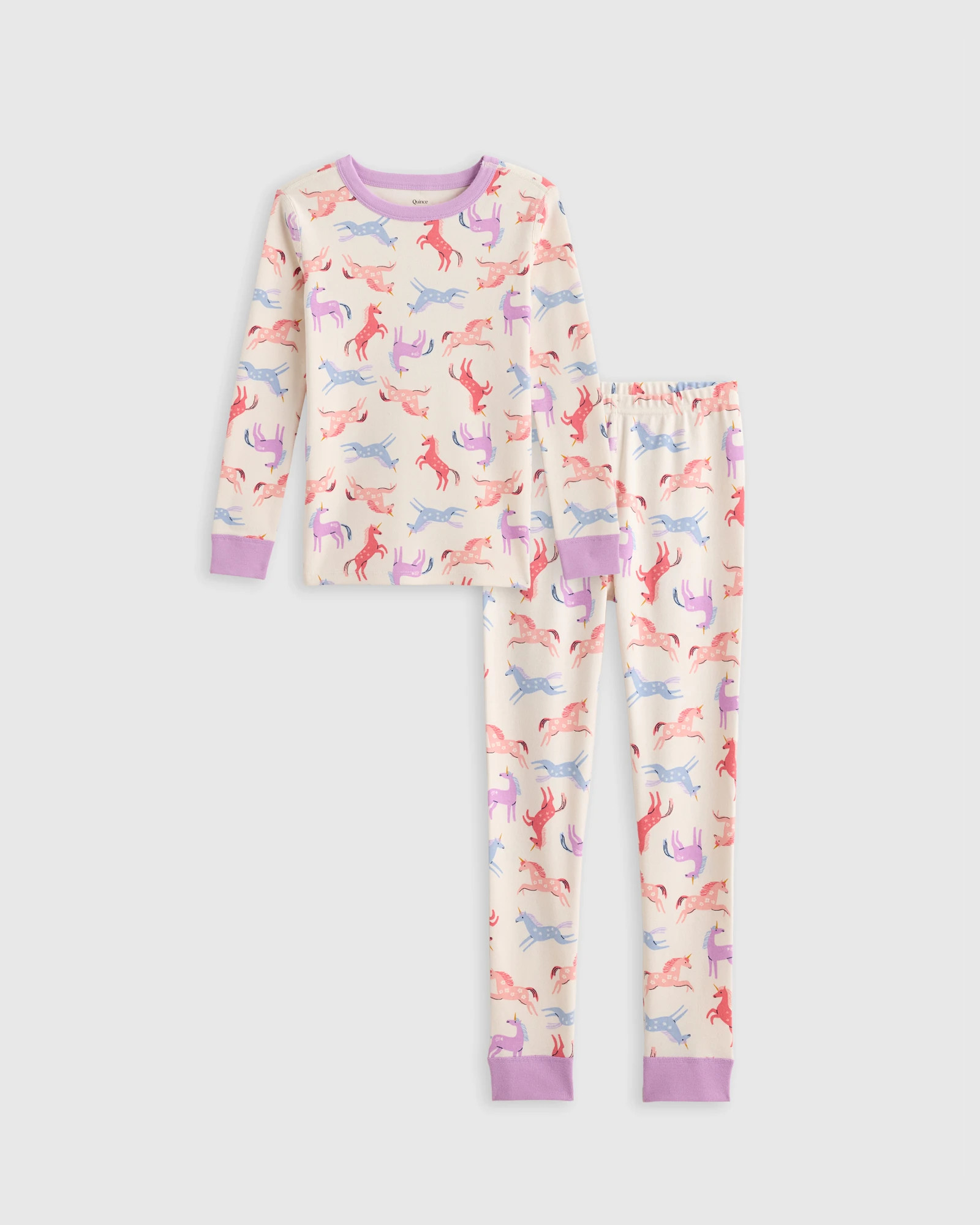 100% Organic Cotton Long Sleeve and Pant Pajama Set | Quince