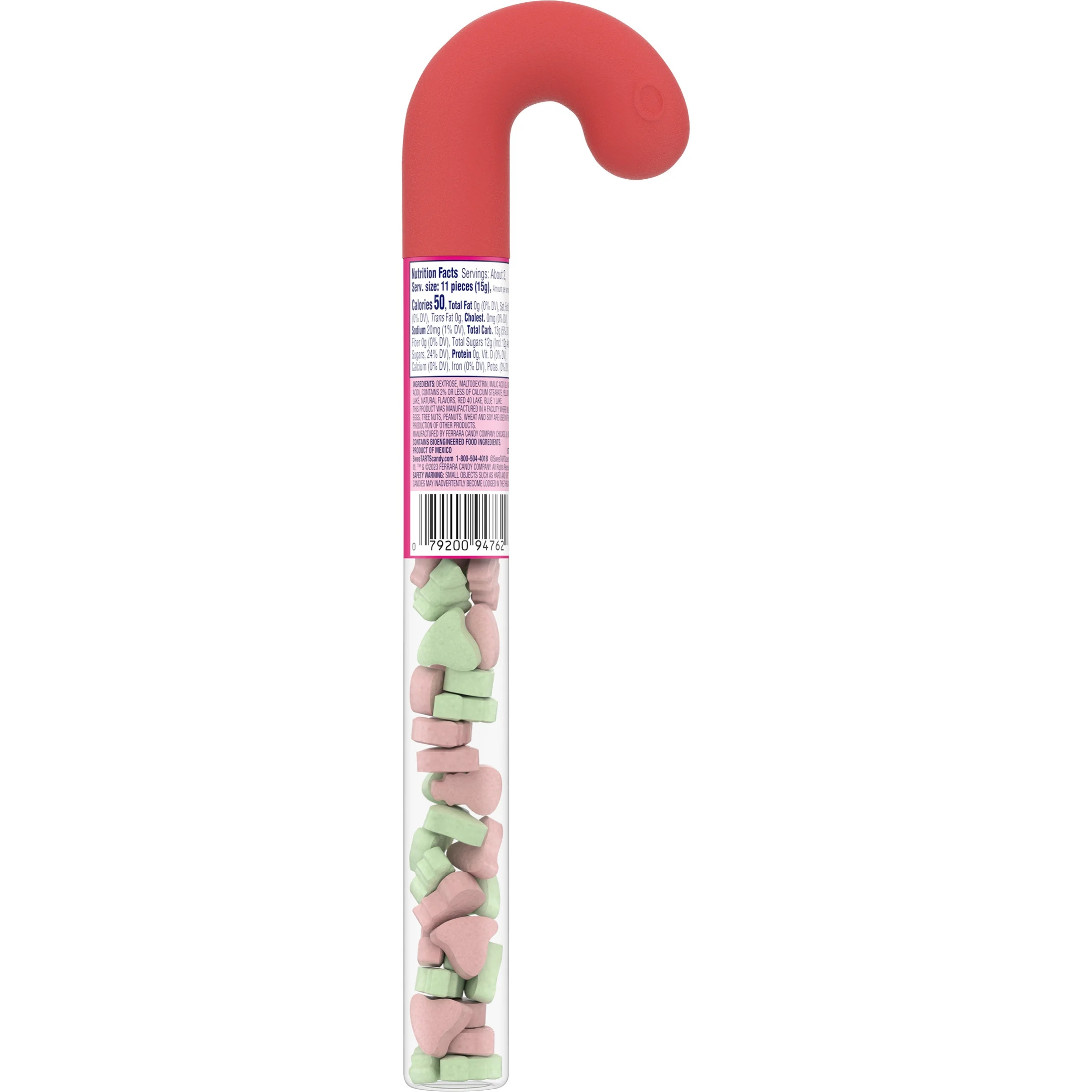 SweeTARTS Merry Mix, Holiday Cane Tube, Stocking Stuffer, 1.2 oz | Walmart (US)