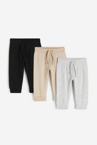 3-pack cotton joggers | H&M (UK, MY, IN, SG, PH, TW, HK, KR)
