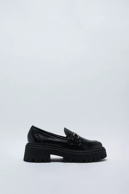 Leather Chunky Penny Loafers | Nasty Gal (US)