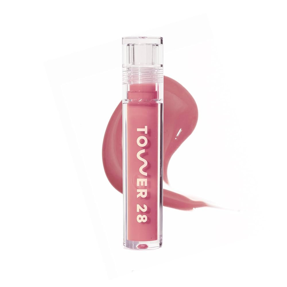 Tower 28 ShineOn Milky Lip Jelly, PISTACHIO, Non-Sticky, Hydrating Vegan Lip Gloss in Milky Nude ... | Amazon (US)