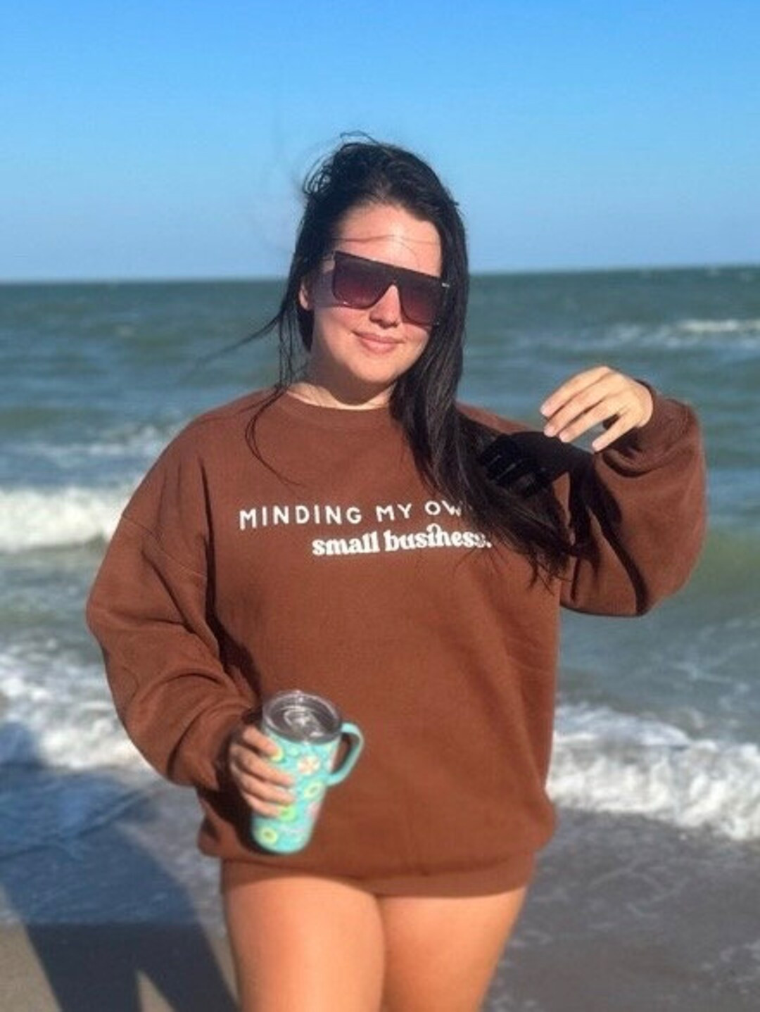 Minding My Own Small Business Sweater Weather Fall Shirt - Etsy | Etsy (US)