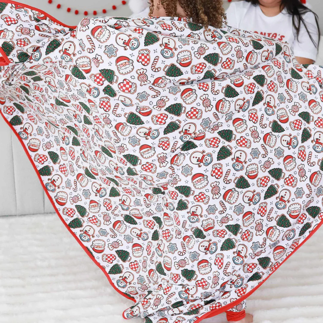 Santa's Cookies Double Sided Bamboo Blanket | Caden Lane