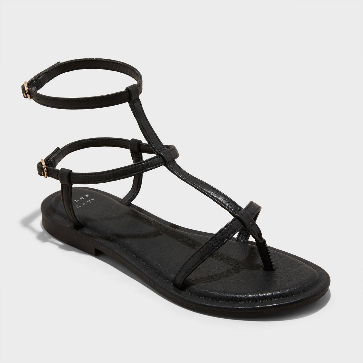 Women's Gillian Gladiator Sandals - A New Day™ Black 6 | Target
