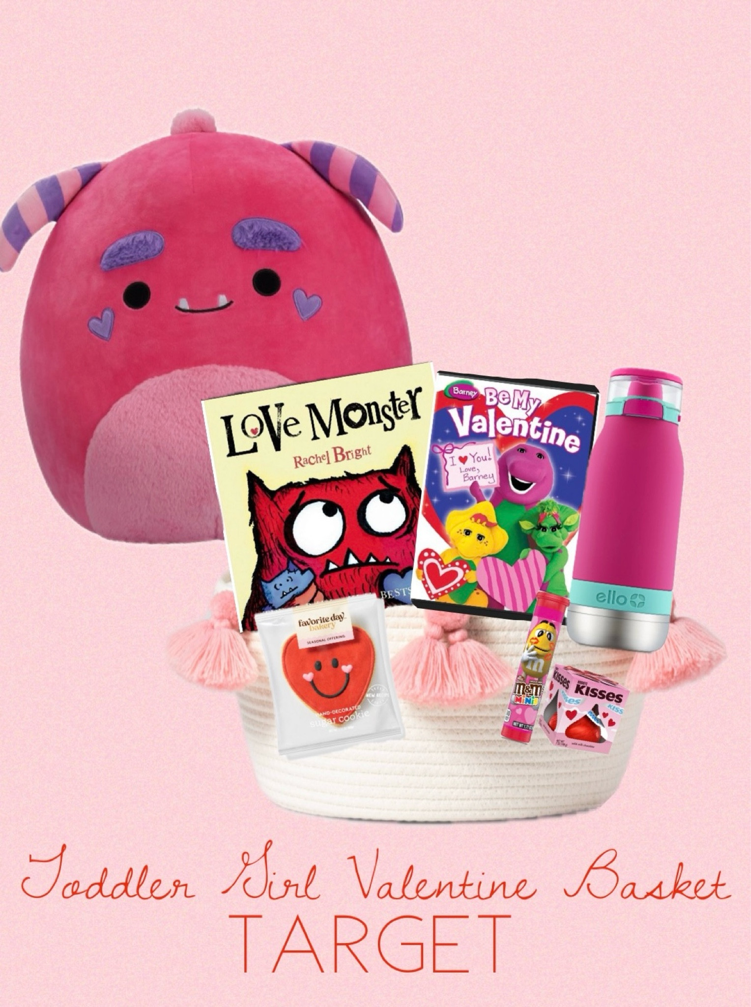 Valentine’s Day gift basket for toddler girls 🩷❤️ I just can’t get over how cute the Valentine monster squishmallow is 🥰 #bemyvalentine #valentinesday #toddlergifts

#LTKGiftGuide #LTKSeasonal #LTKkids