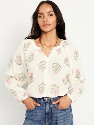 Shirred Blouse for Women | Old Navy (CA)