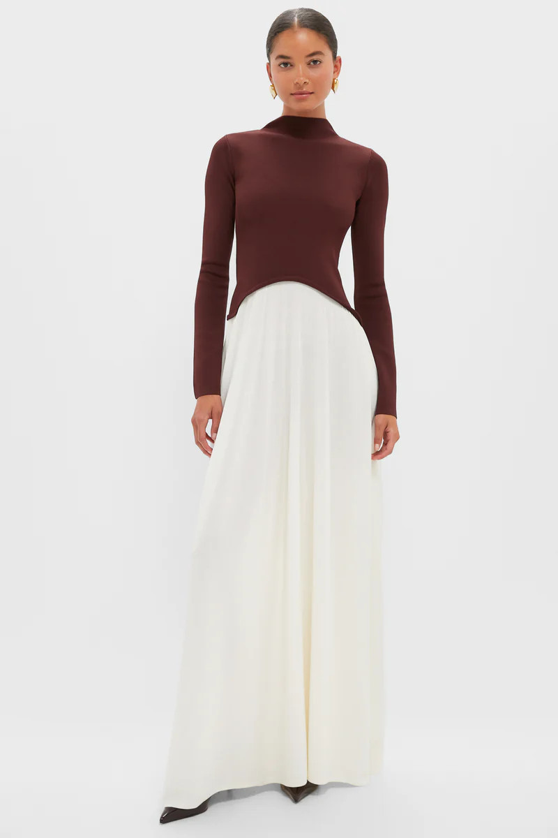 Raisin Brown Soglio Long Sleeve Maxi Dress | Tuckernuck (US)