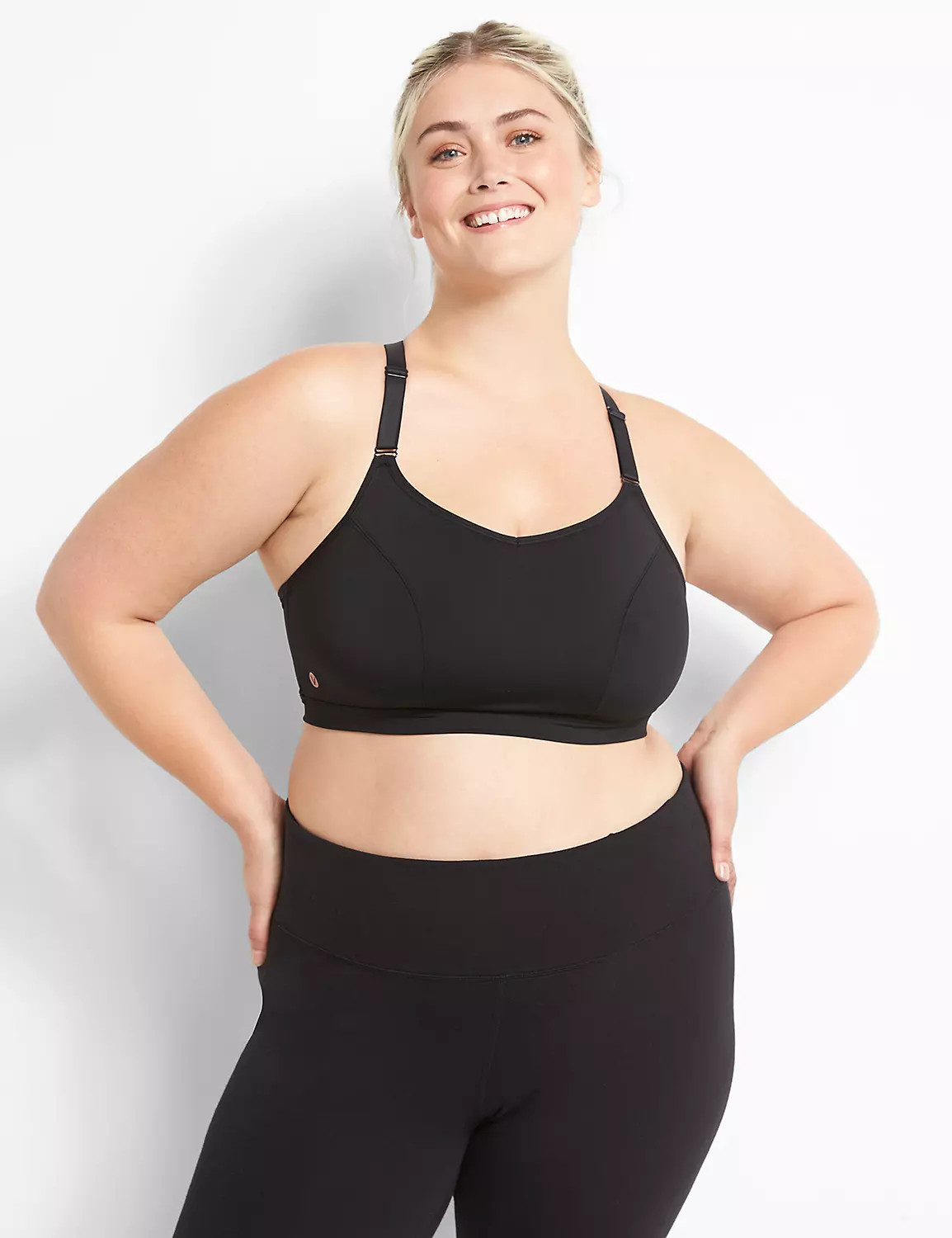 LIVI Low-Impact No-Wire Sport Bra With Wicking - Strappy Back | LaneBryant | Lane Bryant (US)