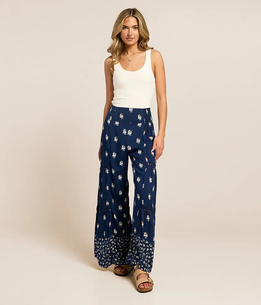 Floral Wide Leg Beach Pant | Buckle