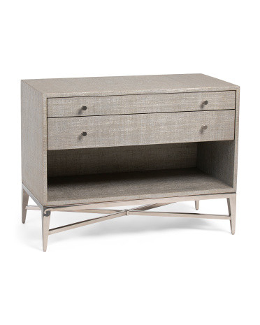 38in Woven Raffia Saba Nightstand | TJ Maxx