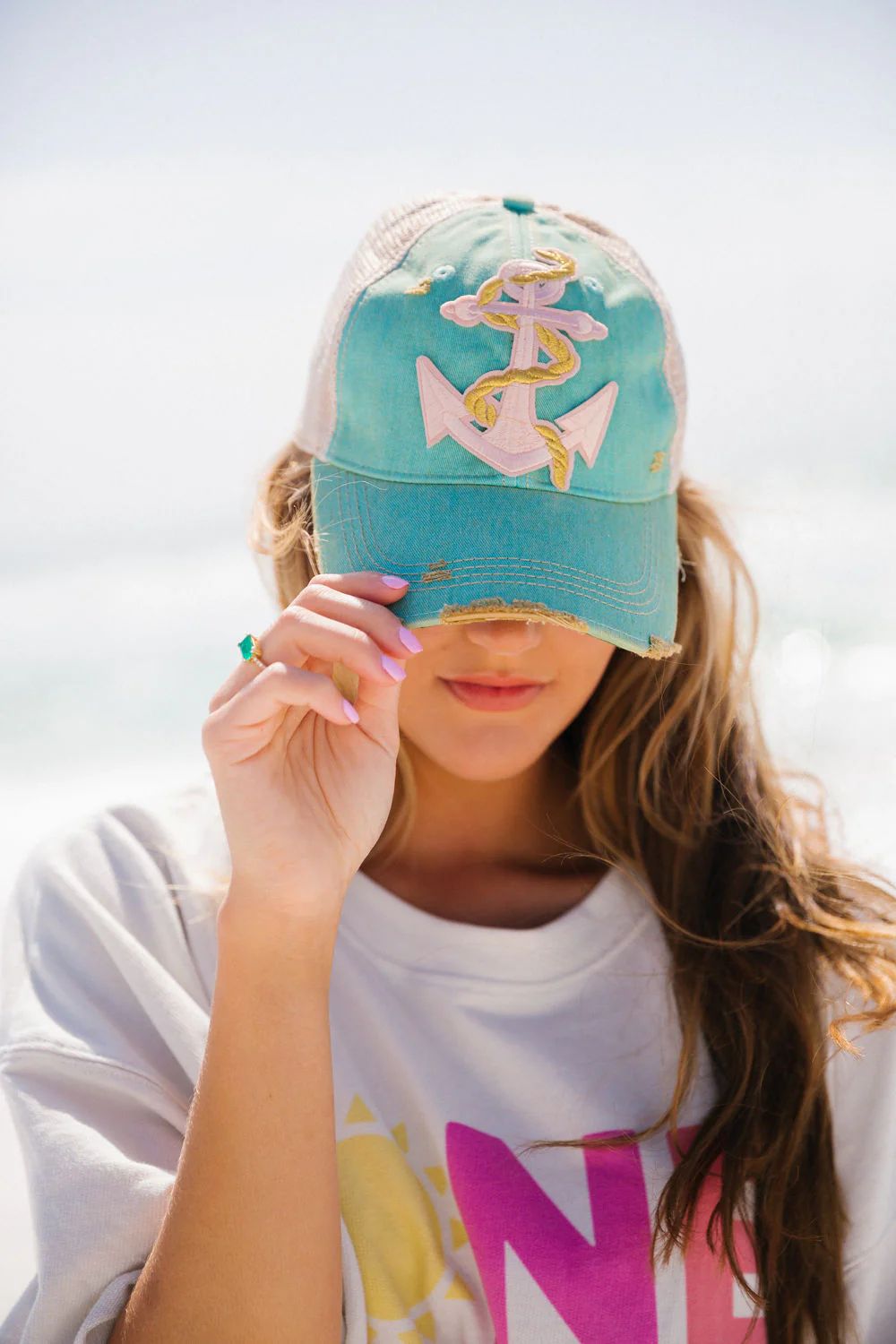 ANCHOR TEAL PATCH HAT | Judith March