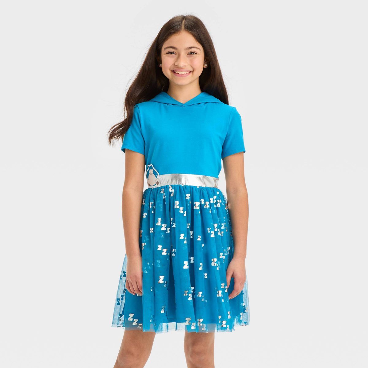 Girls' Pokemon Snorlax Character Dress - Teal Blue M | Target