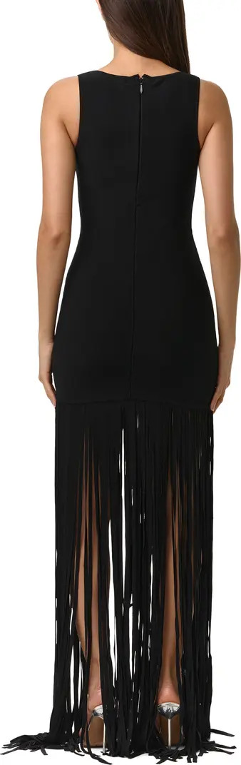 Naked Wardrobe Knit Fringe Maxi Dress | Nordstrom | Nordstrom