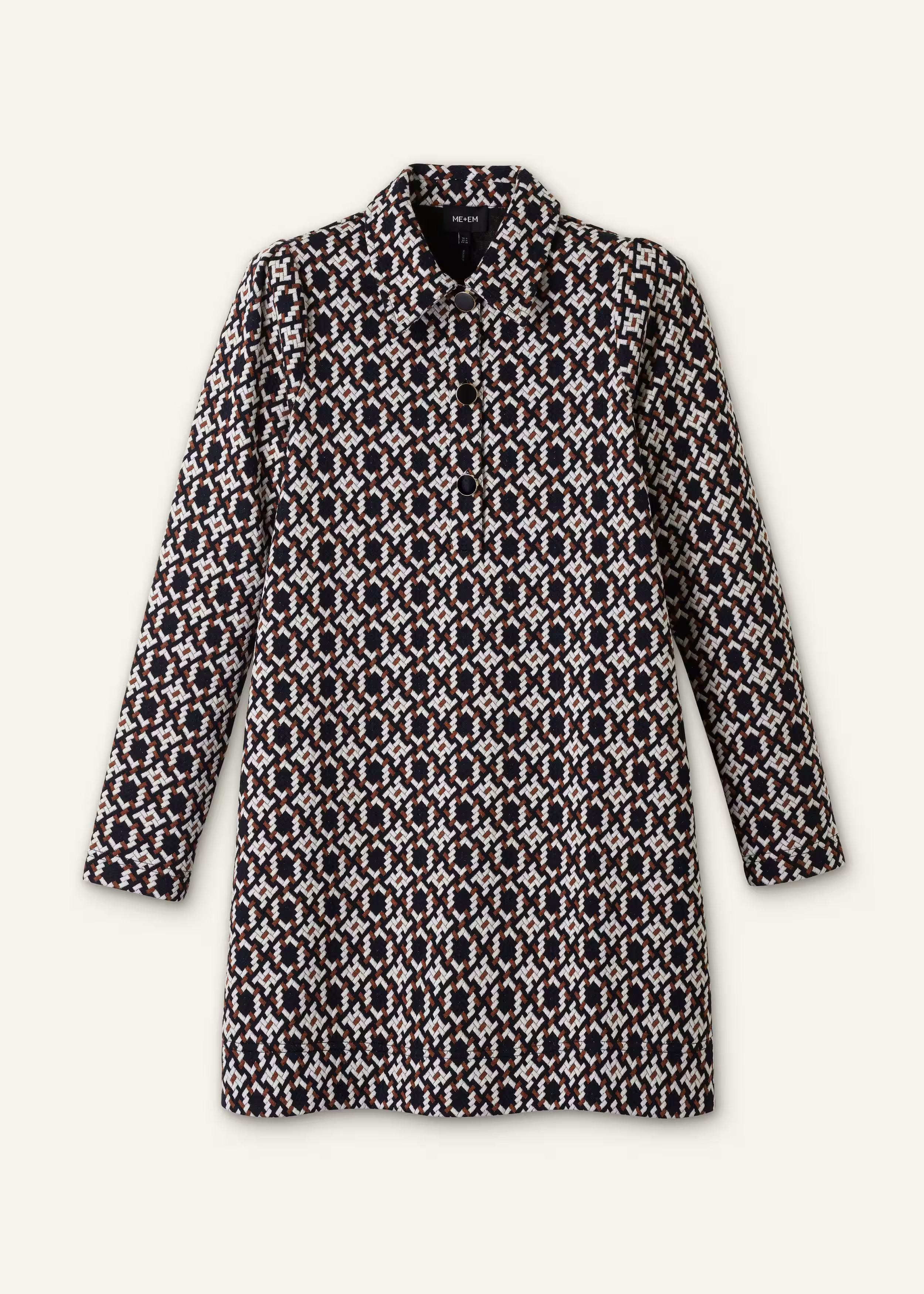 A-Line Short Dress Jacquard Jersey | ME+EM US