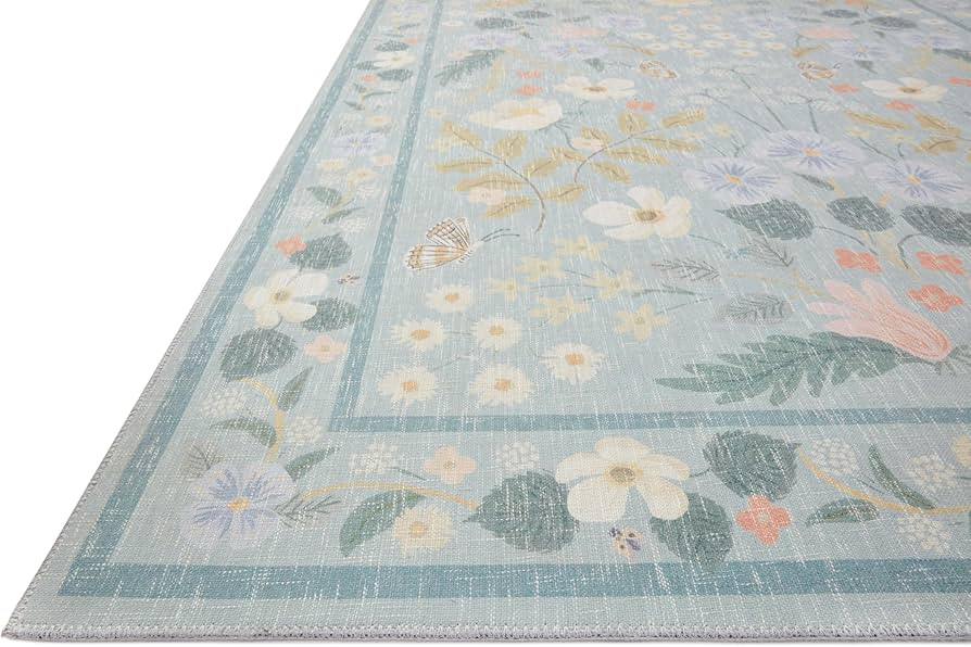 Loloi Rifle Paper Co Cotswolds Sky 3'-6" x 5'-6" Accent Rug | Amazon (US)