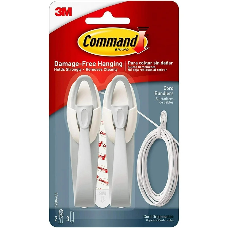 Command Cord Bundlers, Cord Organizer, 2-Bundlers Per Pack, Sold As 4-Packs - Walmart.com | Walmart (US)